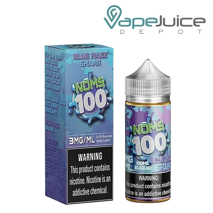 Blue Razz Shark Noms 100 Series eLiquid