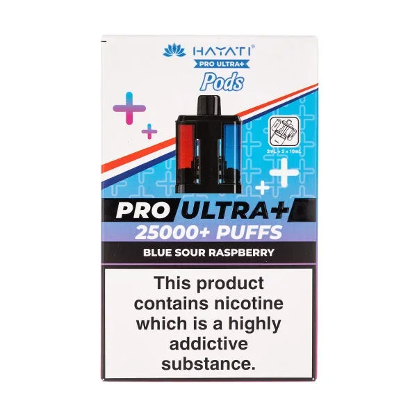 Blue Sour Raspberry Pro Ultra Plus 25k Prefilled Pod + Refill by Hayati
