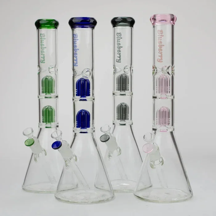 Blueberry 15″ Double Tree Perc Beaker