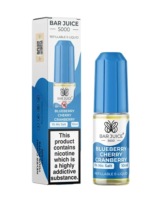 Blueberry Cherry Cranberry Nic Salt E-Liquid – Bar Juice 5000