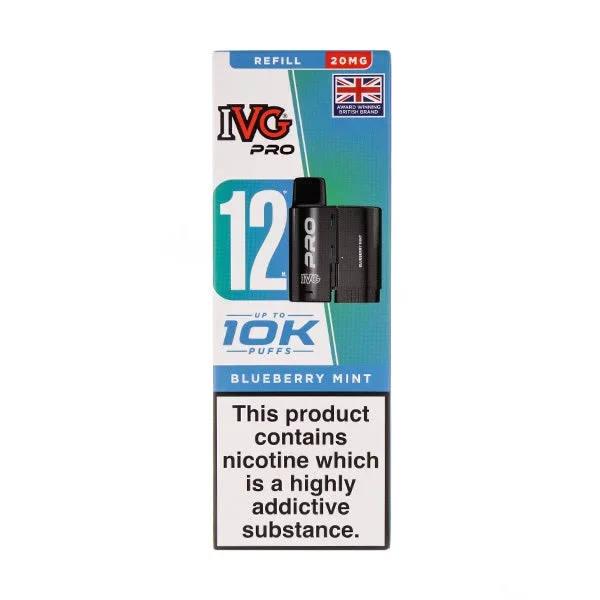 Blueberry Mint Pro 12 Prefilled Pod + Refill by IVG