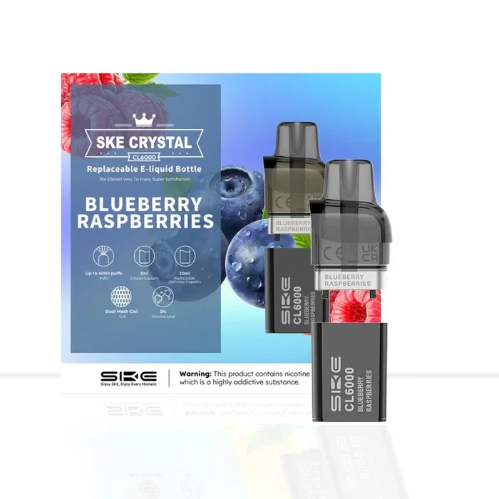 Blueberry Raspberry SKE Crystal CL6000 Prefilled Pods