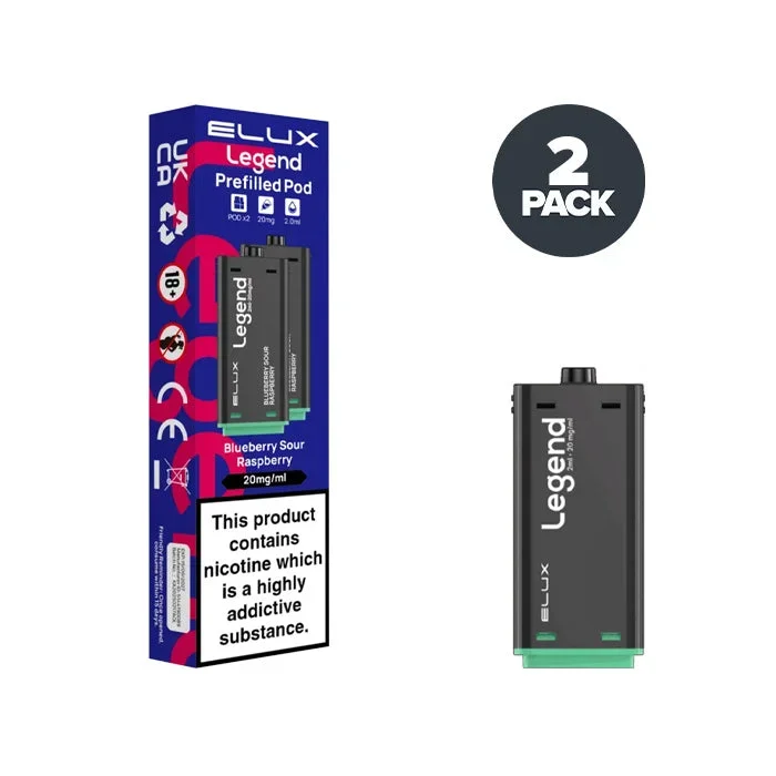 Blueberry Sour Raspberry Elux Legend 1500 2 in 1 Prefilled Pods