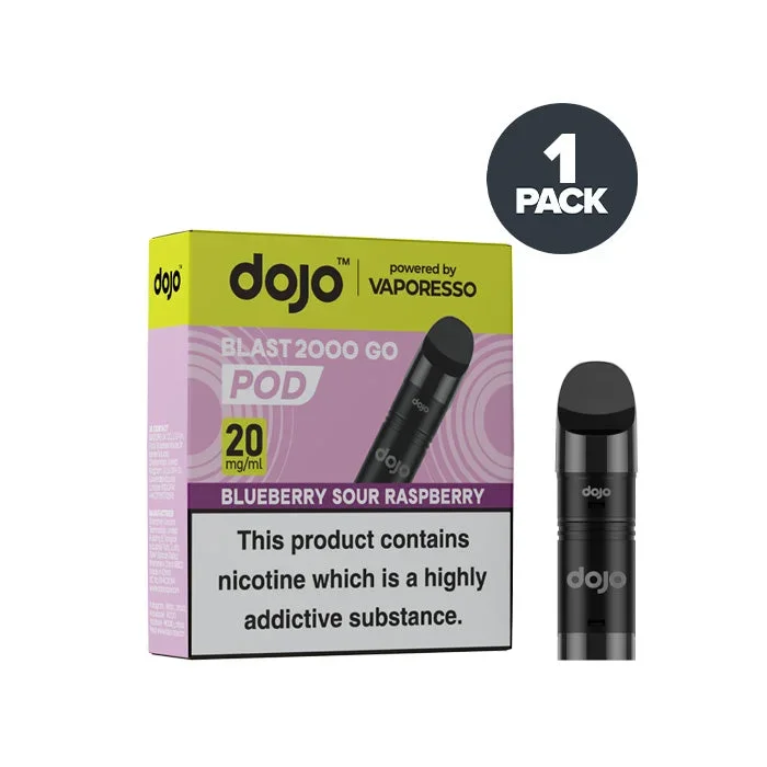 Blueberry Sour Raspberry Vaporesso Dojo Blast 2000 Go Pre-filled Pods