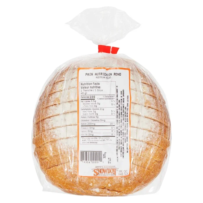 Boulangerie Snowdon Pain Autrichien Rond, 325 g