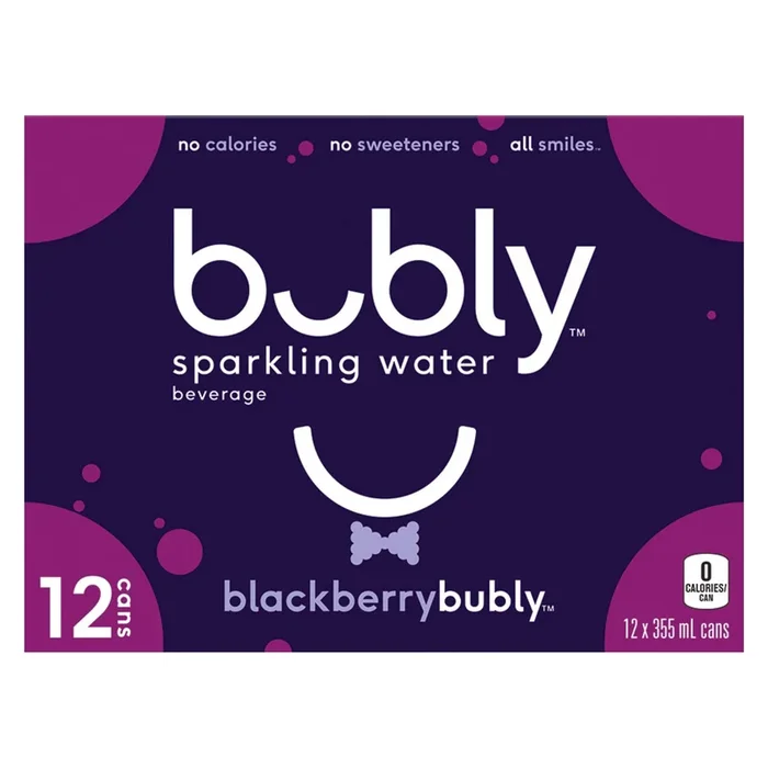 Bubly Blackberry Sparkling Water, 12-Pack, 355-mL