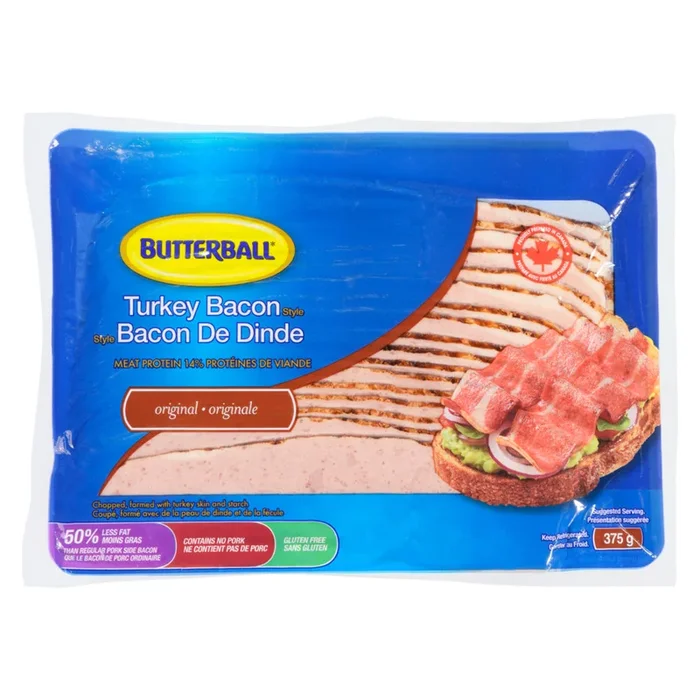 Butterball Style Bacon de Dinde Originale, 375 g