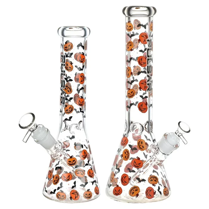 Cackling Pumpkins Batty Beaker Glass Bong