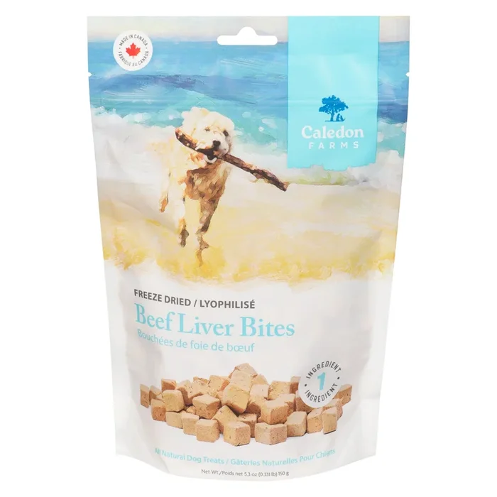 Caledon Farms All Natural Freeze-Dried Beef Liver Dog Treats, 150 g