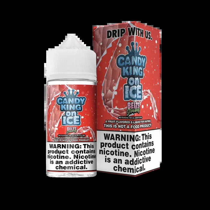 Candy King ON ICE – Strawberry Belts – 100ML E-Liquid