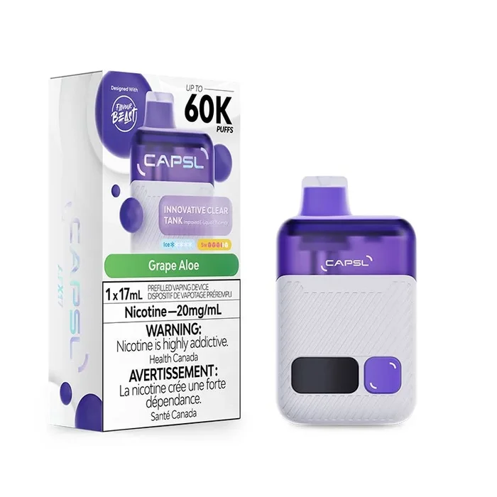 CAPSL 60K Disposable by Flavour Beast – Grape Aloe (MB)