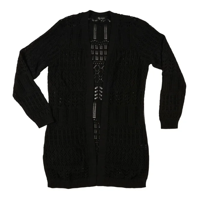 Cardigan en tricot pointelle Simply Chic lily morgan pour femmes