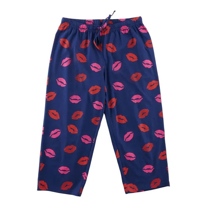 Carisma Women’s Printed Cotton Capri PJ Pants