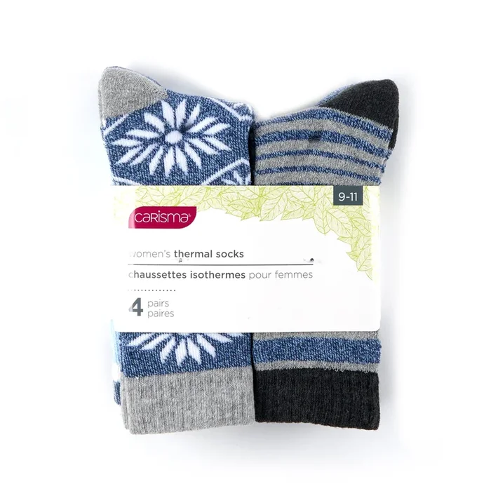 Carisma Women’s Thermal Socks, 4-Pack