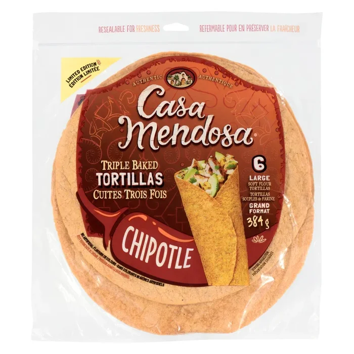 Casa Mendosa Baked Tortillas Chipotle, 6-Pack, 384 g