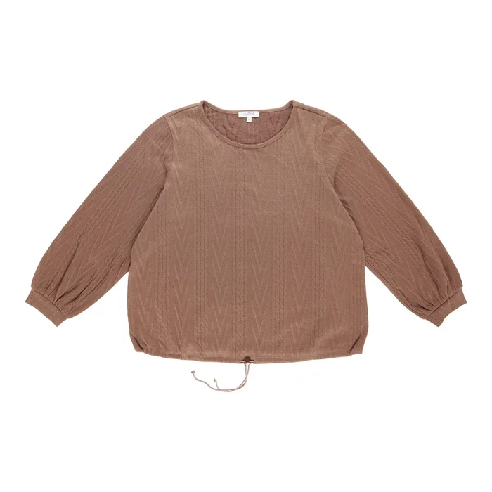 Chandail de couleur unie avec cordon de serrage mySTYLE taille plus pour femmes