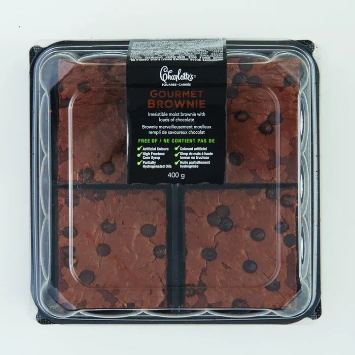 Charlotte Gourmet Square Brownies, 4-Pack, 400-g