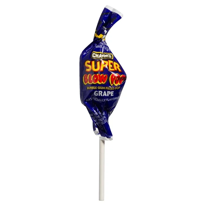Charms Super Grape Bubble Gum Filled, 32-g