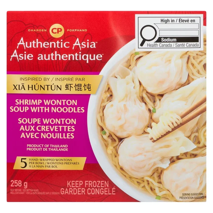 Charoen Pokphand Authentic Asia Shrimp Wonton Soup with Noodles, 258 g