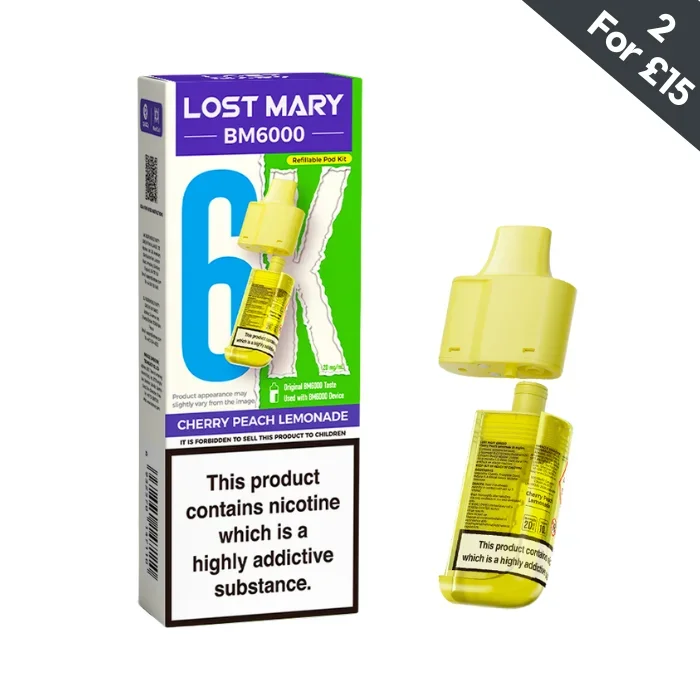 Cherry Peach Lemonade – Lost Mary BM6000 POD