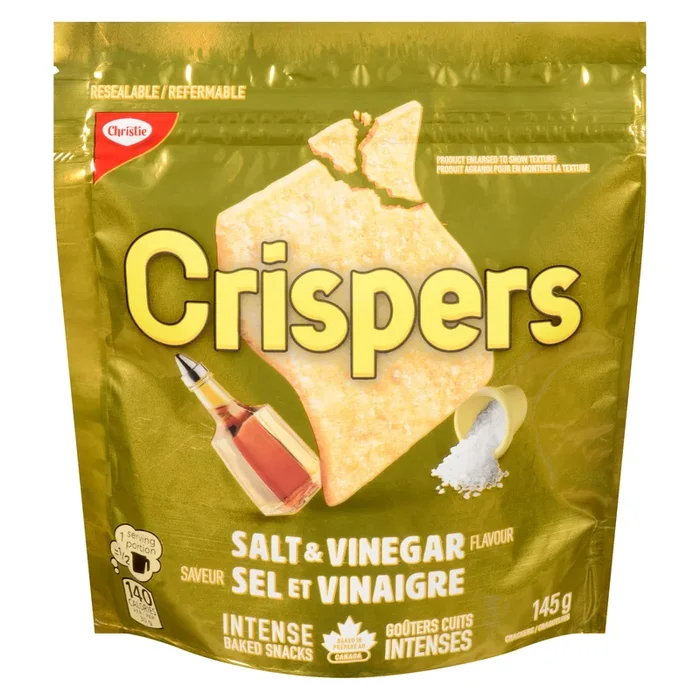 Christie Crispers craquelins saveur sel et vinaigre, 145 g