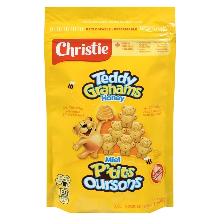 Christie Teddy Grahams Cookies Honey, 200 g