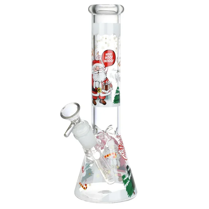 Christmas Themed Glass Bong – 10 Inches