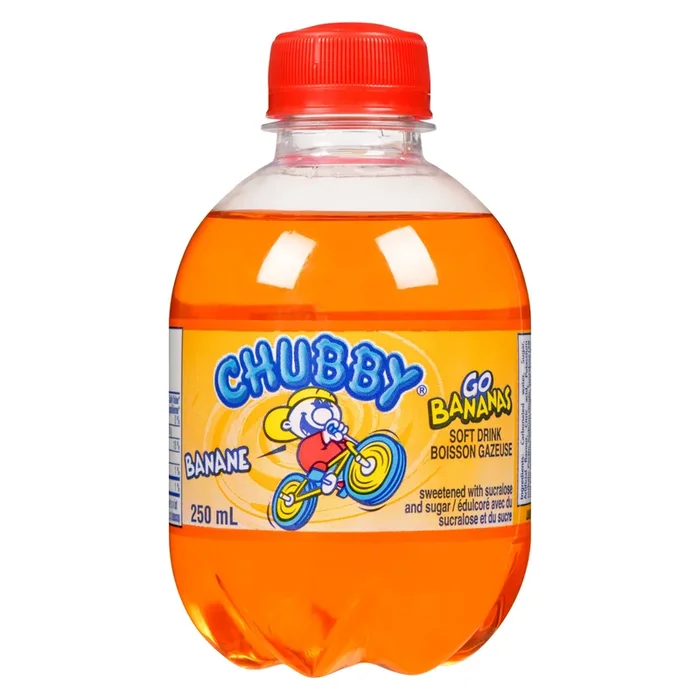 Chubby Boisson Gazeuse Banane, 250 ml