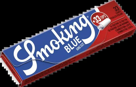 Cigarettes Paper Smoking King Size Blau+Filter Tips