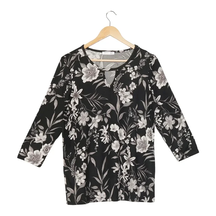 Classic Editions Women’s Printed 3/4 Sleeve Top
