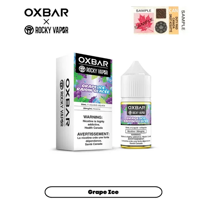 [CLEARANCE] Rocky Vapor x Oxbar E-Liquids – Grape Ice