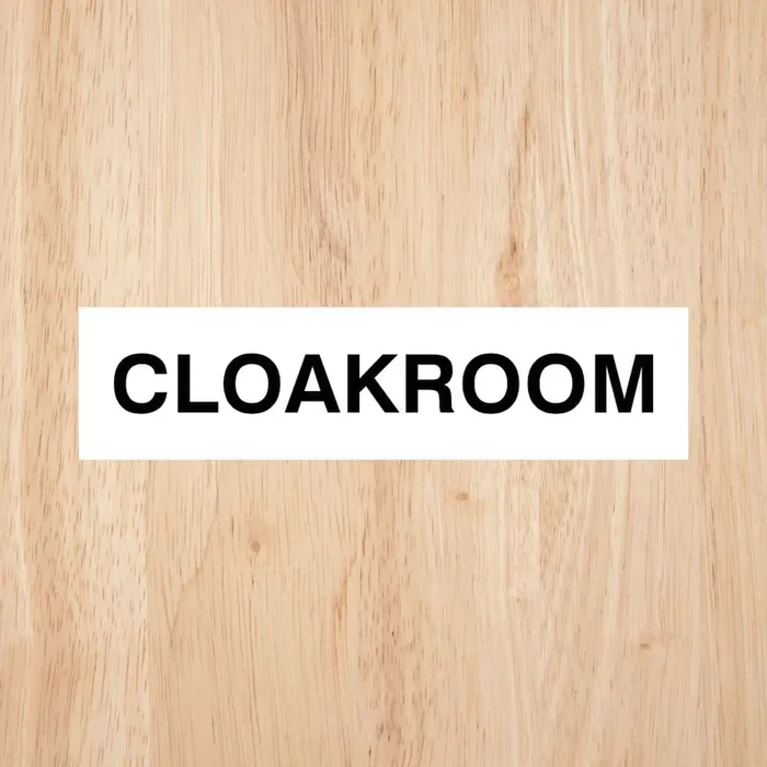 Cloakroom Door Sign
