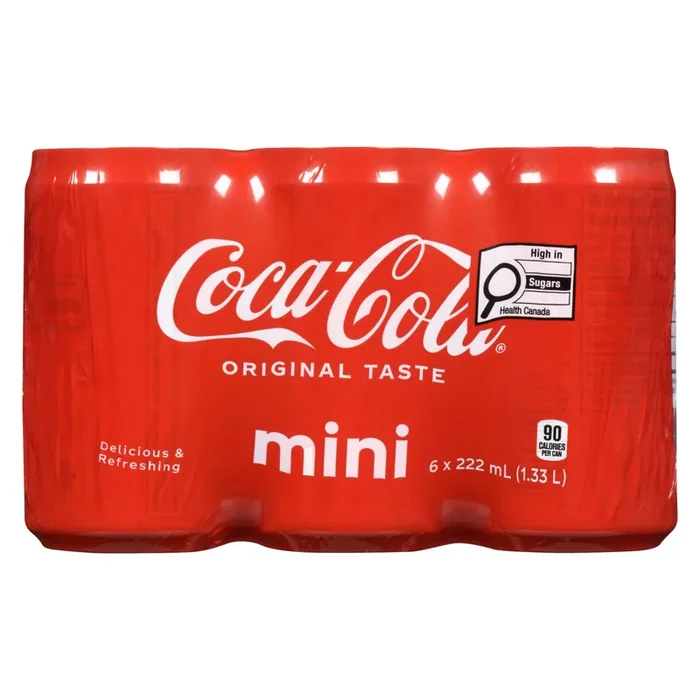 Coca-Cola Coke, Emballage de 6, 222 ml