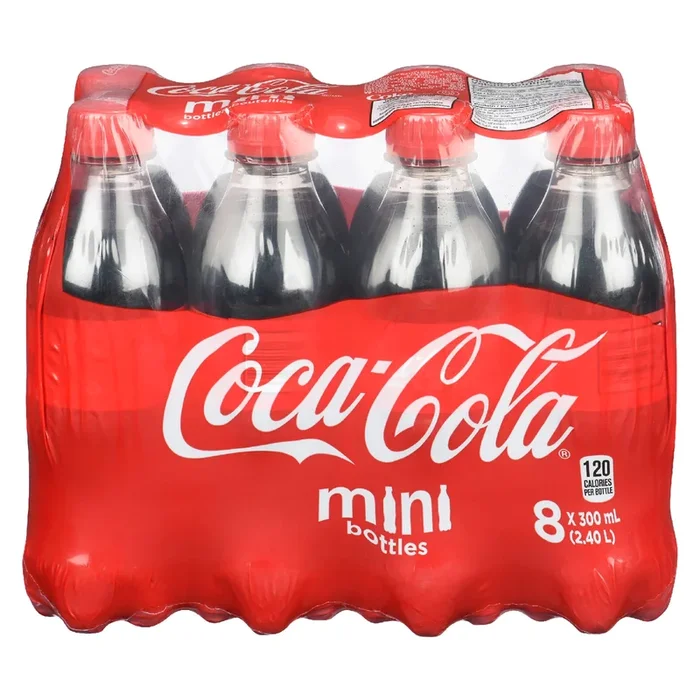 Coca-Cola Coke Original Taste Mini Bottles, 8-Pack, 300-ml