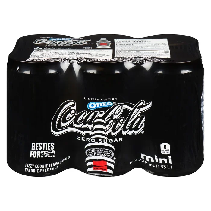 Coca-Cola Zero Sugar Oreo Limited Edition Coke Zero, 6-Pack, 222-ml