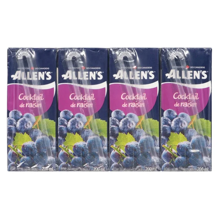 Cocktail de raisin Allen’s, emb. de 8 x 200 ml
