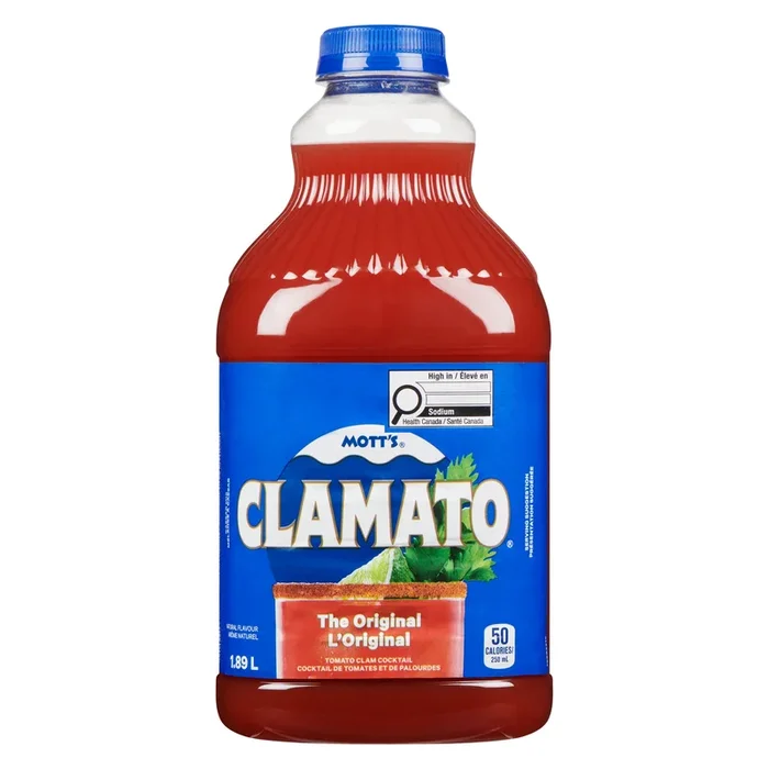Cocktail de tomates et de palourdes Clamato Mott’s original – 1,8 L