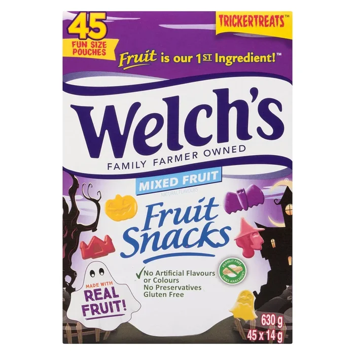 Collations aux fruits Welch’s, emb. de 45