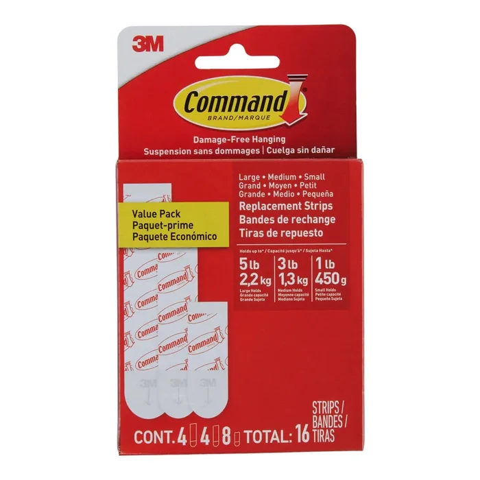 Command Replacement Strip, 16-Pack