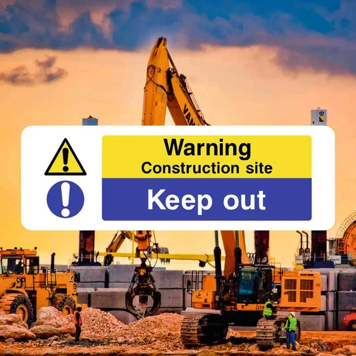 Construction Site Keep Out Sign