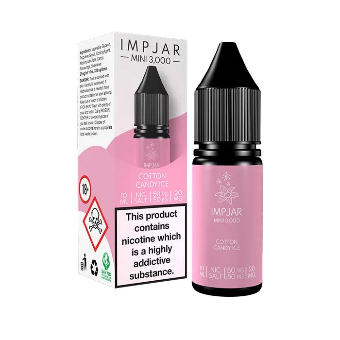 Cotton Candy Ice 10ml Nic Salt E-Liquid by Imp Jar