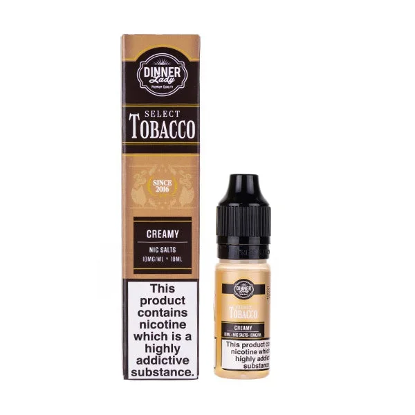 Creamy Nic Salt E-Liquid by Dinner Lady Select Tobacco