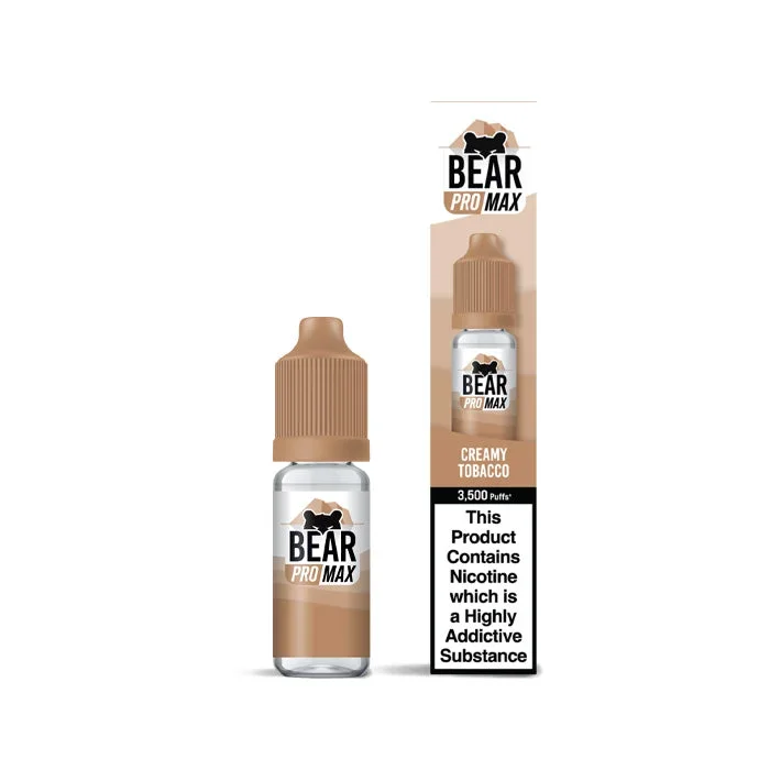 Creamy Tobacco 10ml Nic Salt E-Liquid by Bear Pro Max 3500