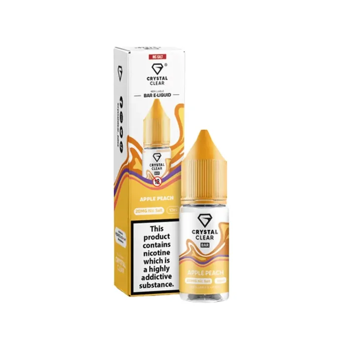 Crystal Clear Apple Peach 10ml Nic Salt E-liquid