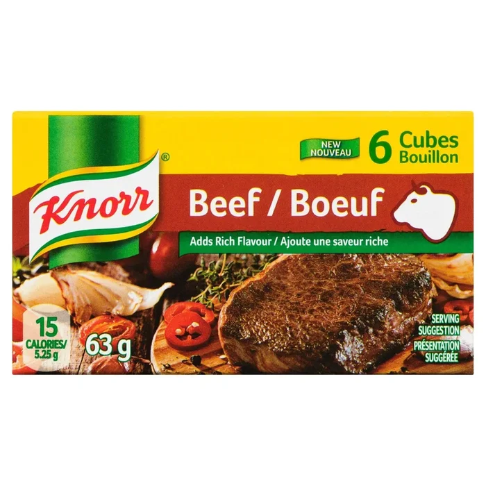 Cubes de bouillon de boeuf Knorr, emb. de 6 – 63 g