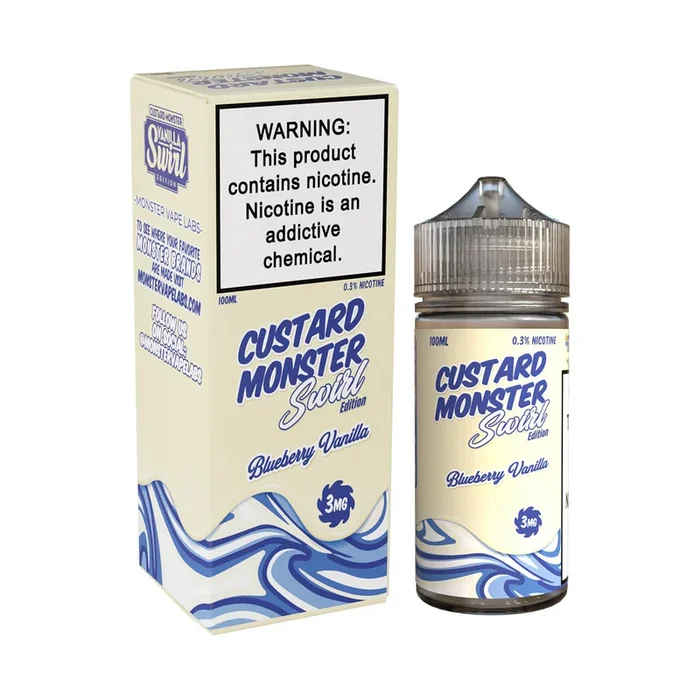 Custard Monster Swirl Edition – Blueberry Vanilla – 100ML E-Liquid