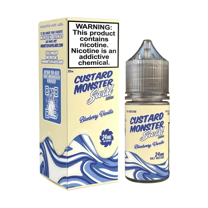 Custard Monster Swirl Salt Blueberry Vanilla eJuice