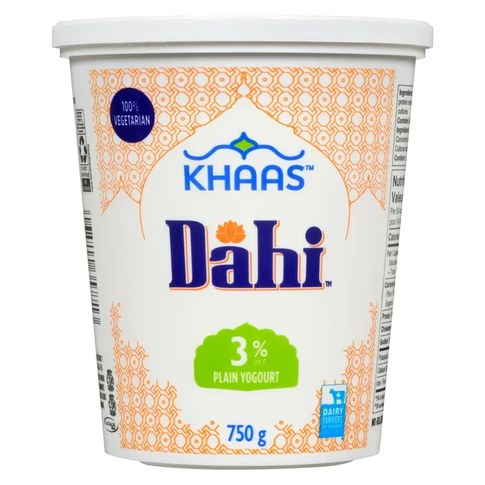 Dahi Plain Yogourt 3% M.F., 750-g
