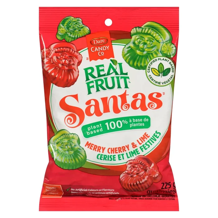 Dare Candy Co Candy Santas Merry Cherry & Lime Gummies, 225 g