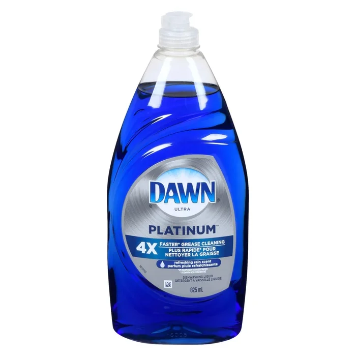 Dawn Ultra Platinum Refreshing Rain Liquid Dish Soap, 825-ml